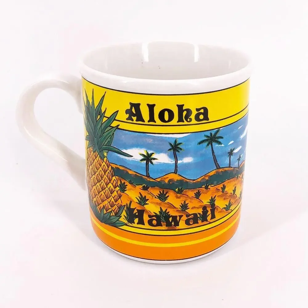 Aloha Hawaii coffee mug 90s 1990s vintage SALE